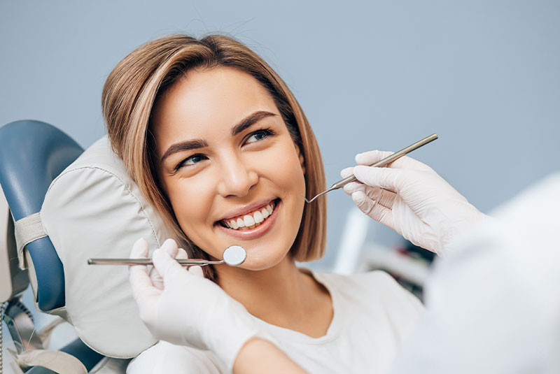 periodontics patient receiving checkup